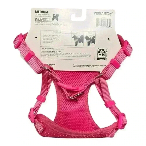 🎉HOST PICK🎉Vibrant Pink Dog decorative harness bundle. Size: M 18.5-24in - Picture 3 of 8